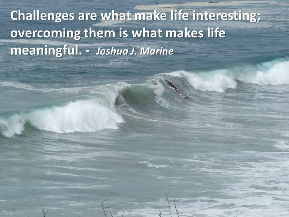 Challenges Are What Makes Life Interesting Overcoming Them Is What Makes Life Meaningful – Joshua J. Marine