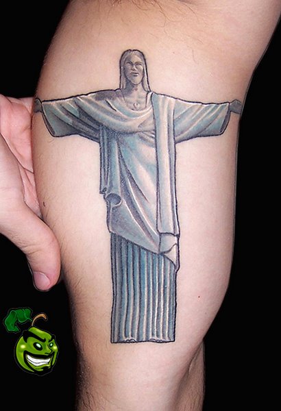 Cool Christ The Redeemer Tattoo Design For Bicep By Alexandre Lima
