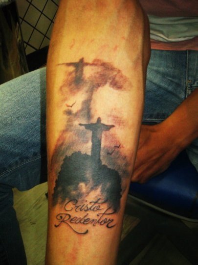 Cristo Redentor - Christ The Redeemer Tattoo On Forearm