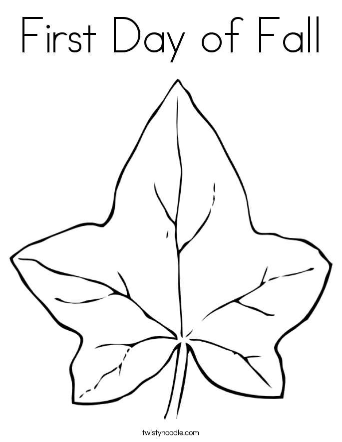 First Day of Fall Coloring Page Picture