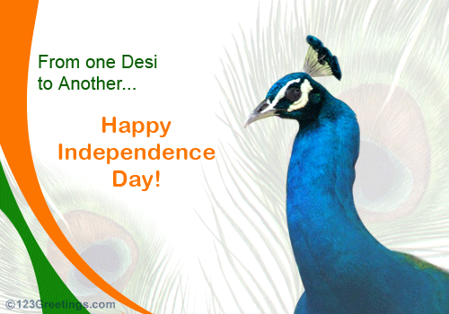From One Desi To Another Happy Independence Day Greeting Card