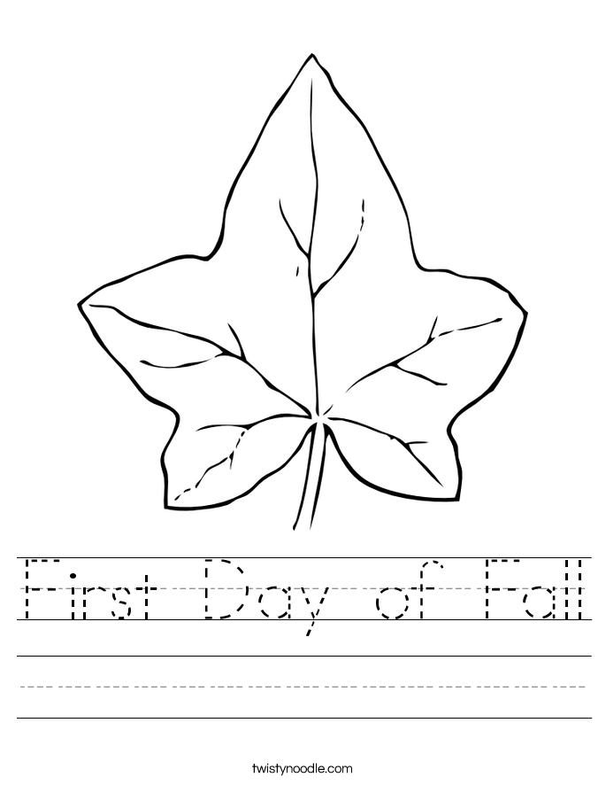 Happy First Day of Fall Worksheet Image