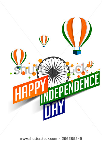 Happy Independence Day Greeting Card With Air Balloons Picture