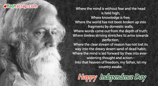 Happy Independence Day Rabindra Nath Tagore Picture