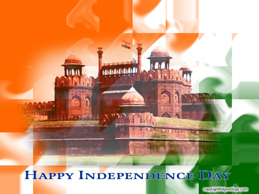 Happy Independence Day Red Fort Image Greeting Card