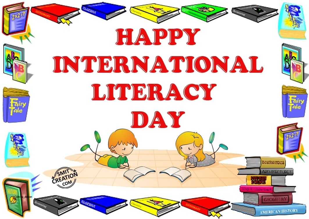 Happy International Literacy Day Clipart Image