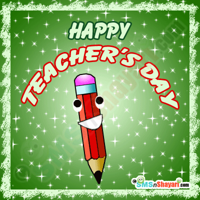 Happy Teachers Day Glitter Ecard