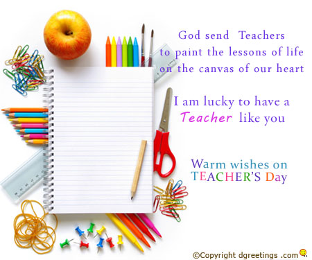 I Am Lucky To Have A Teacher Like You Warm Wishes On Teacher’s Day