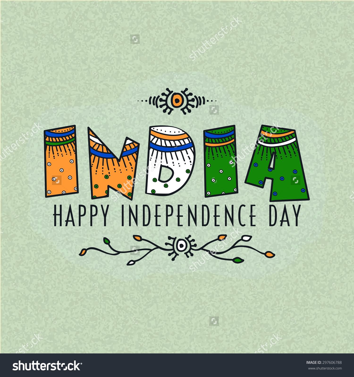 India Happy Independence Day Beautiful Greeting Card