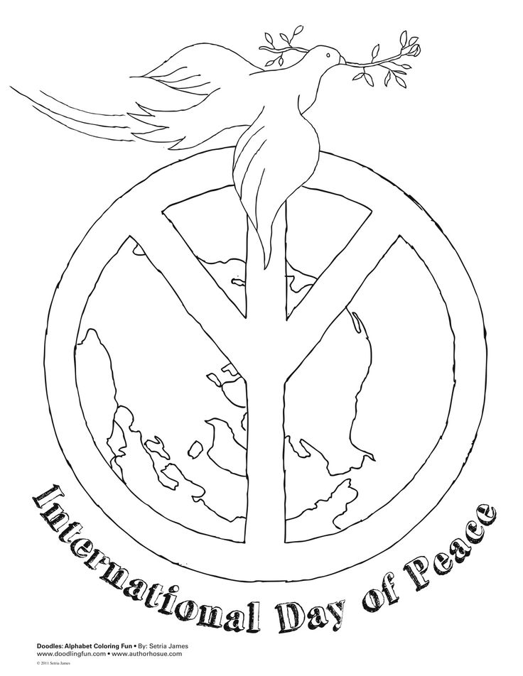 International Day of Peace Coloring Page Picture