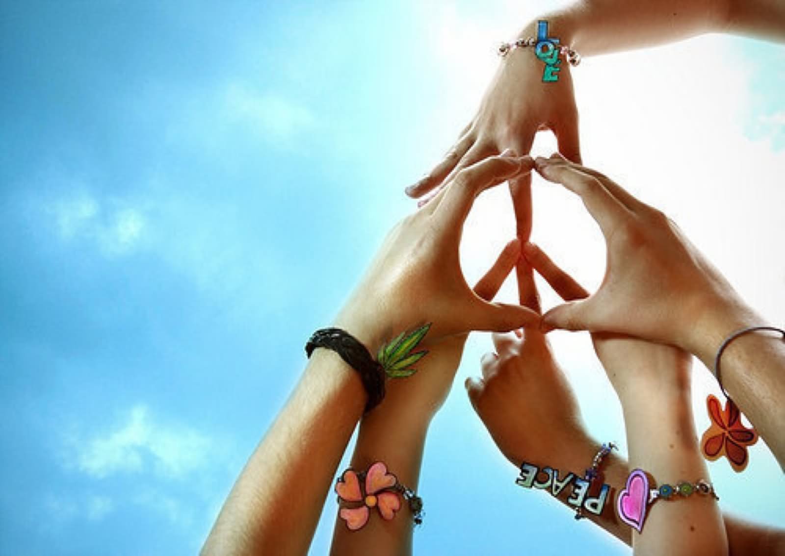 International Day of Peace Logo Made By Hands Picture