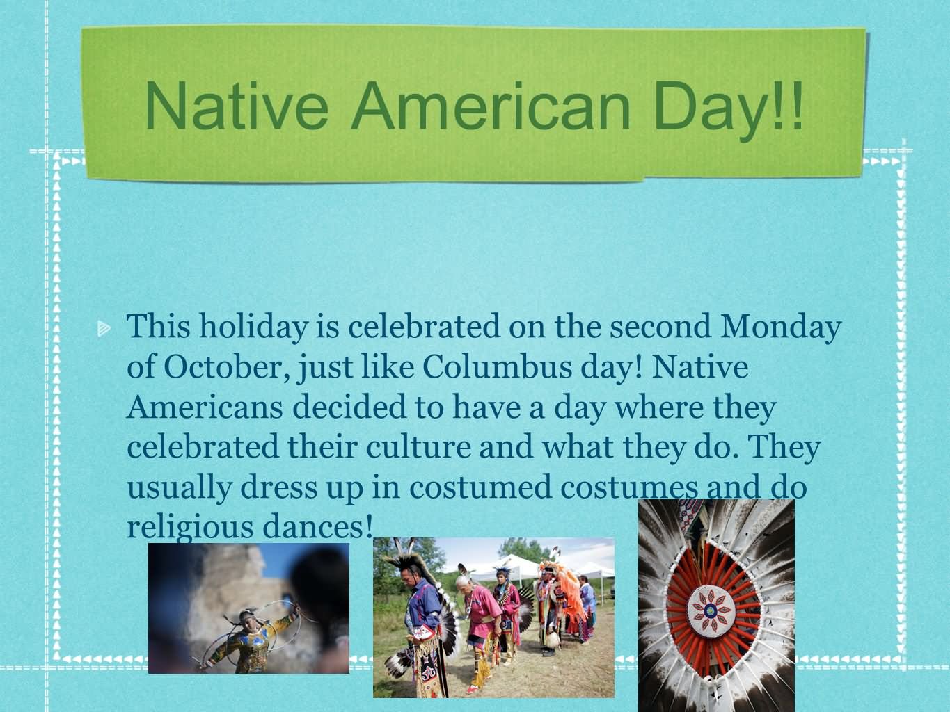 Native American Day Wishes Picture For Facebook
