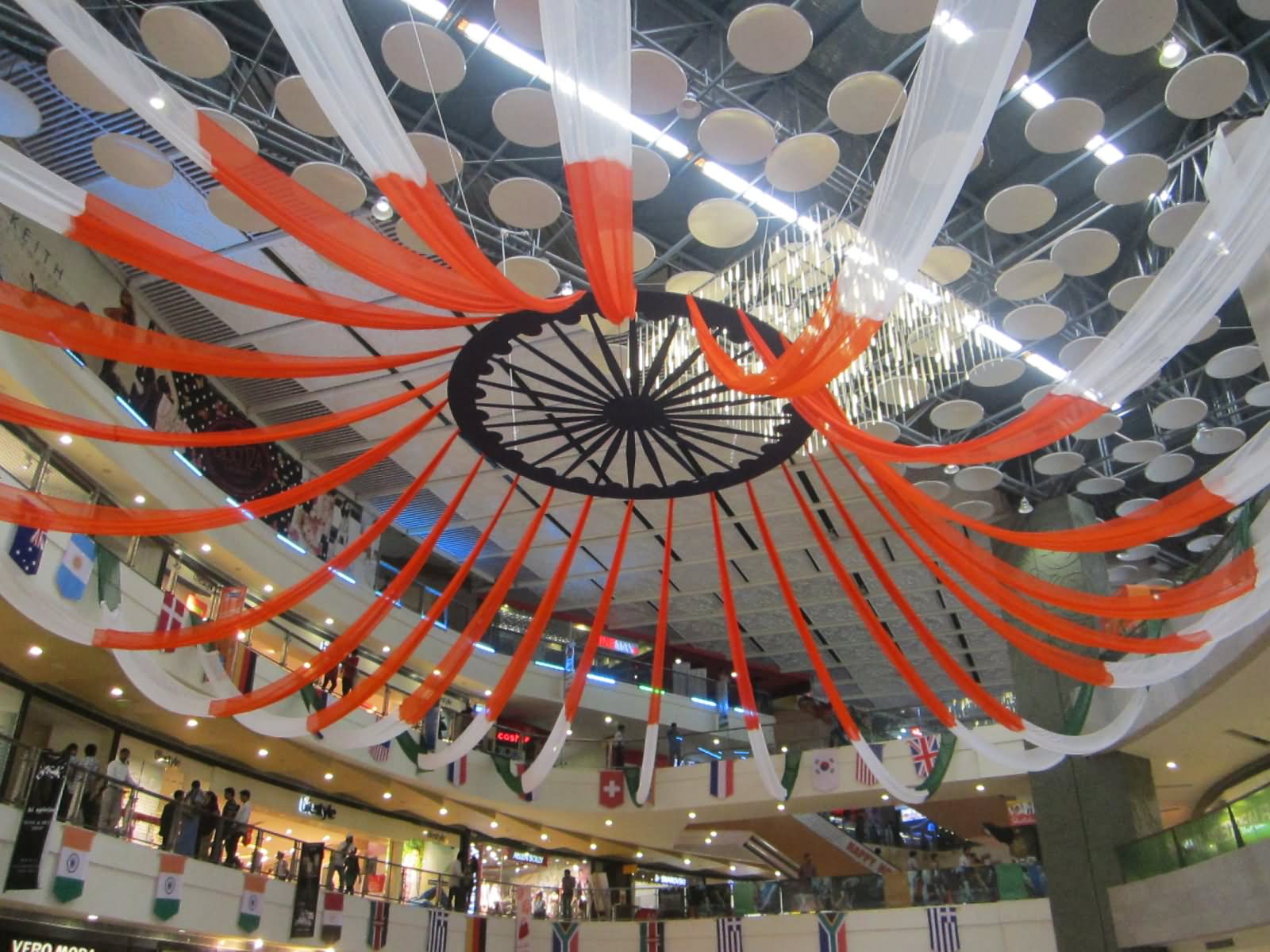 Pacific Mall In Delhi Decorated During The Independence Day Of India Celebrations
