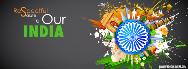 Respectful Salute To Our India Happy Independence Day 2016 Facebook Cover Picture