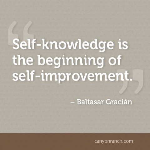 Self-knowledge is the beginning of self-improvement.