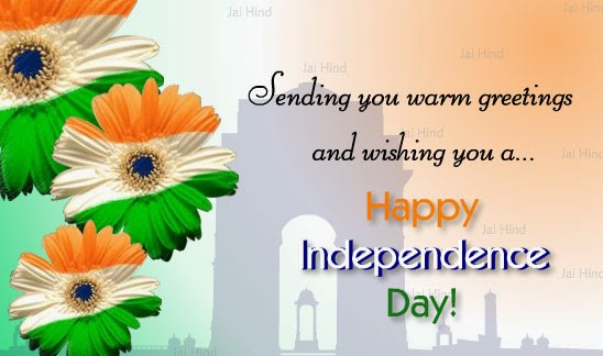 Sending You Warm Greetings And Wishing You A Happy Independence Day Greeting Card