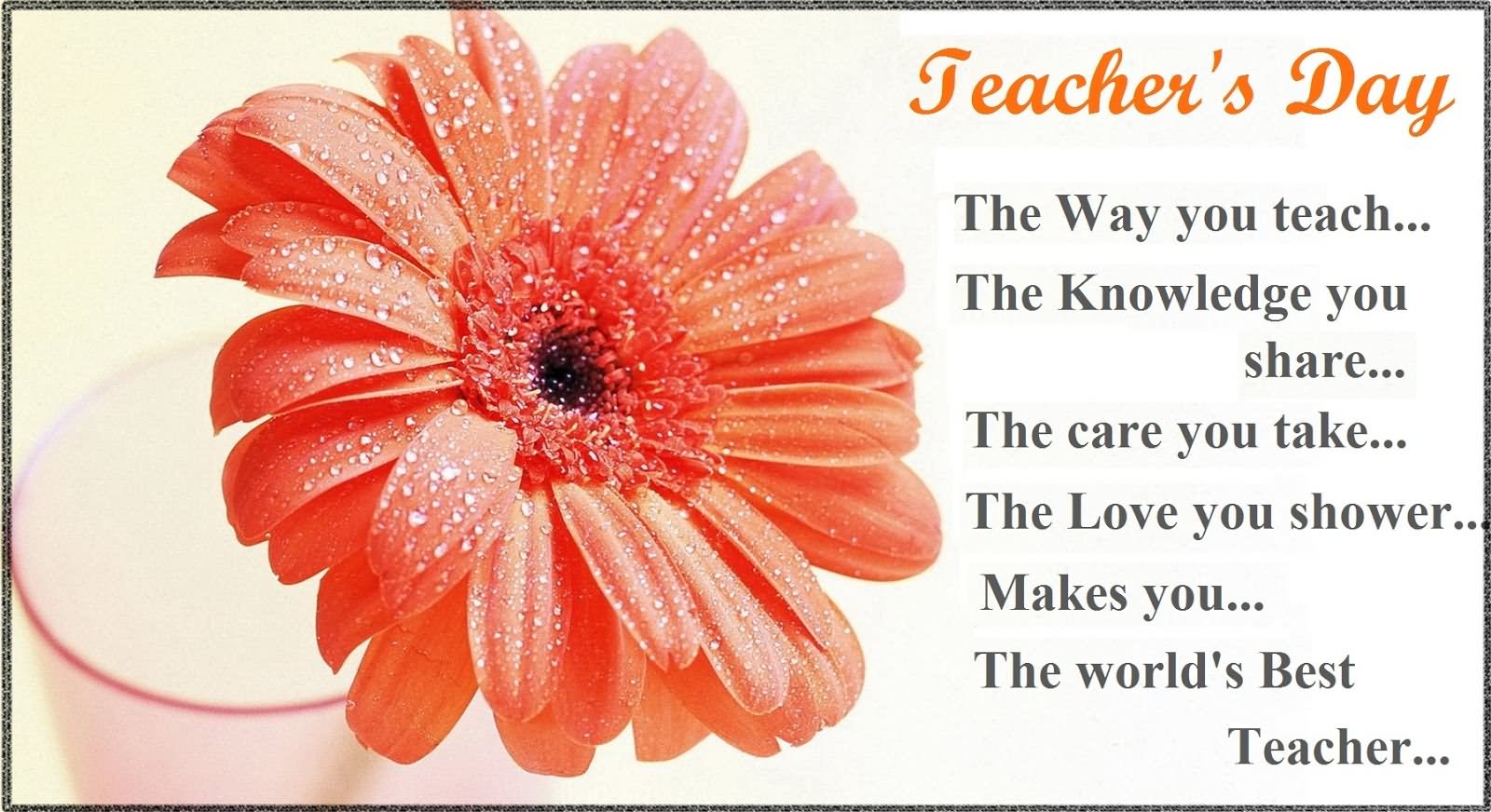 Teacher's Day The Way You Teach The Knowledge You Share Card