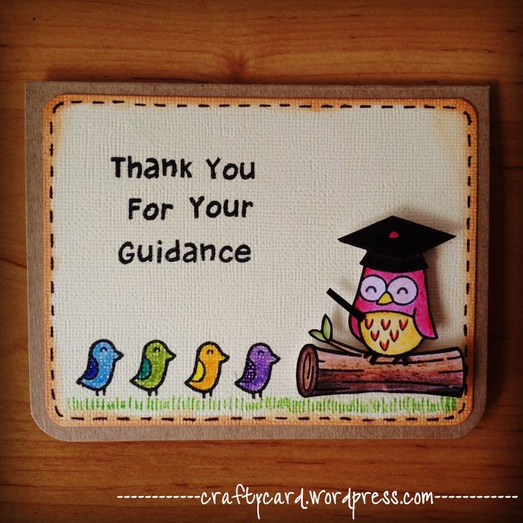 Thank You For Your Guidance Birds Greeting Card
