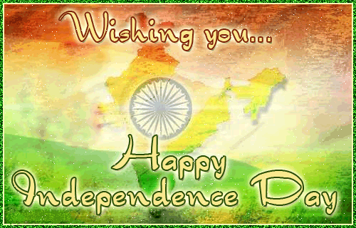 Wishing You Happy Independence Day Glitter