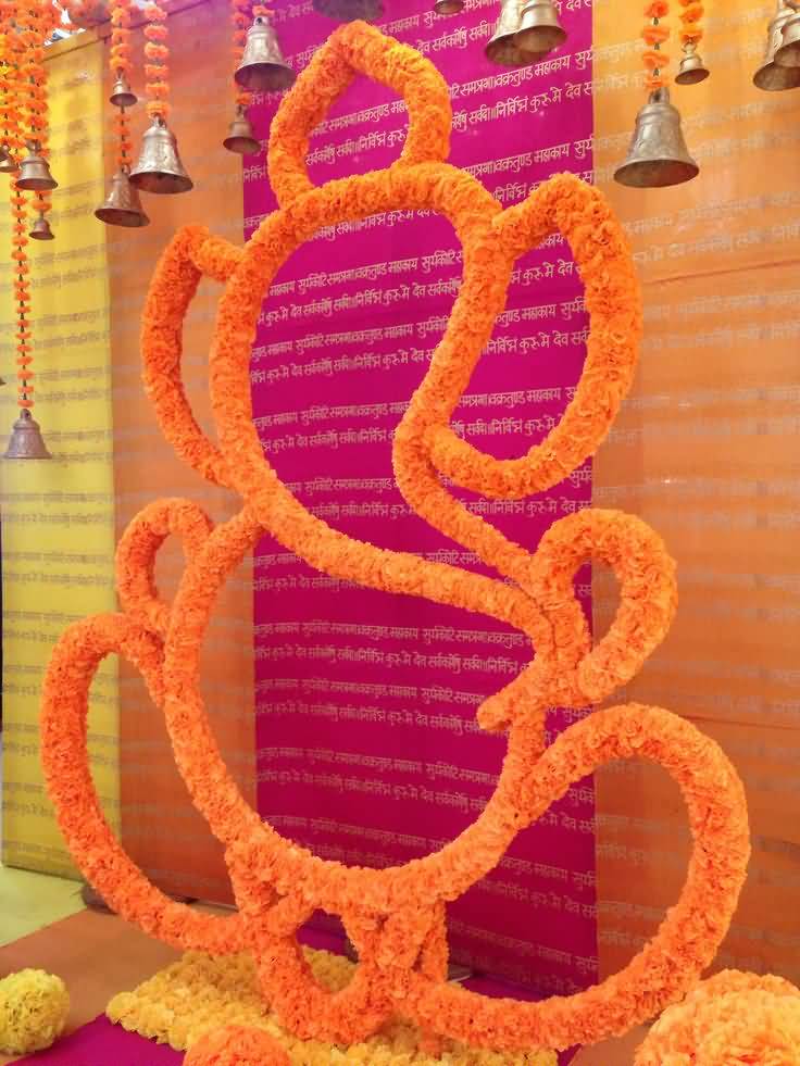 Adorable Flower Lord Ganesha Decoration Idea For Ganesha Chaturthi