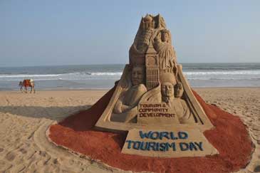 Amazing World Tourism Day Sand Art Picture