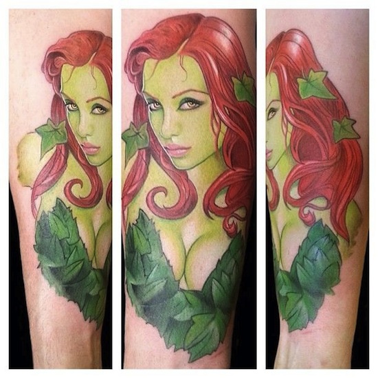 Awesome Poison Ivy Tattoo Design For Forearm By David Corden.