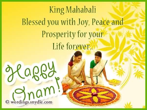 Blessed You With Joy, Peace And Prosperity For Your Life Forever Happy Onam