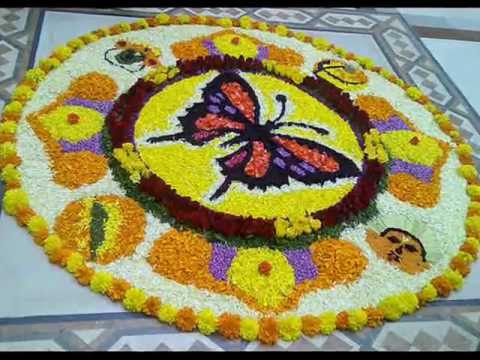 Butterfly Pookalam Flower Design