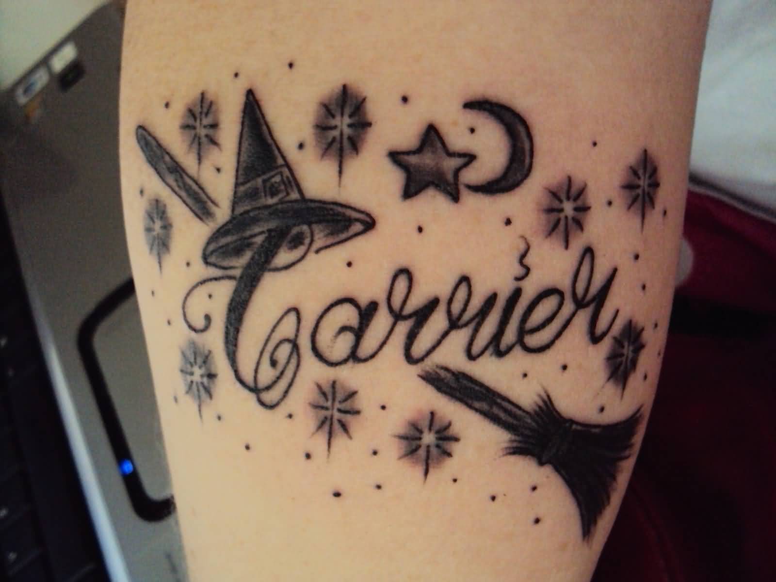 Carrier Night Witch Tattoo
