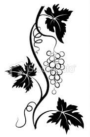 Classic Black Grapes Tattoo Stencil