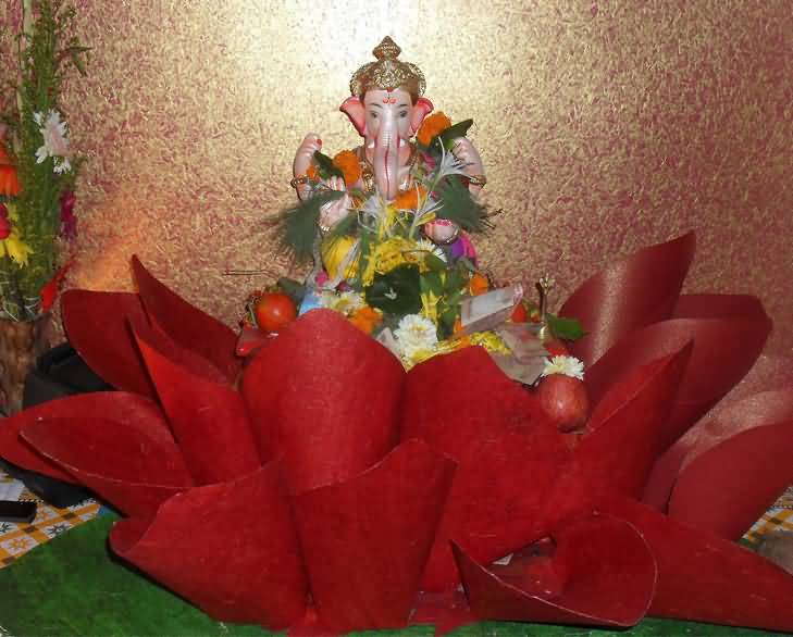 Crafts Paper Ganesha Chaturthi Decoration Idea Picture
