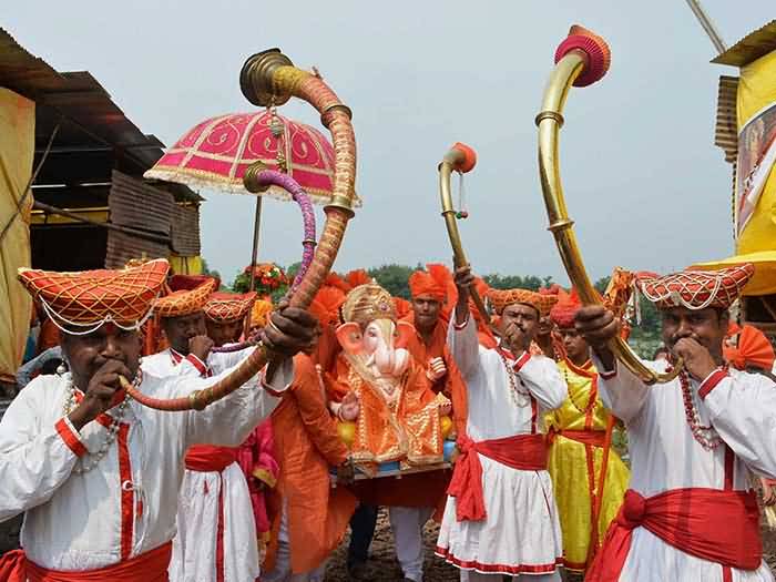 Ganesh Chaturthi Celebration Beautiful Picture