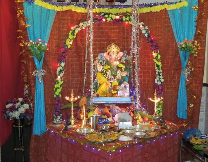 55 Top Images Home Decoration For Ganesh Festival - Festive colors of Ganesh Chaturthi (Mumbai Pandals) | My ...