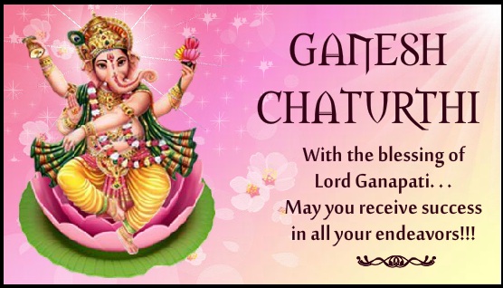 Ganesh Chaturthi With The Blessings Of Lord Ganpati May You Receive Success In All Your Endeavors Greeting Card