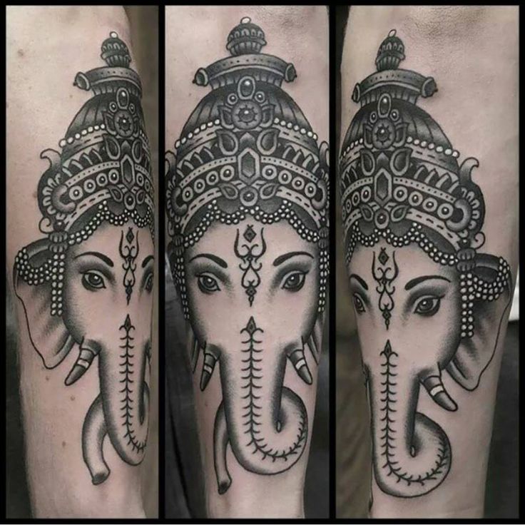 Ganesha Tattoo Design For Arm by Paul Aherne