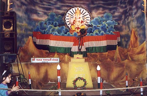 Ganpati With Indian Flag Decoration Idea For Ganesha Chaturthi