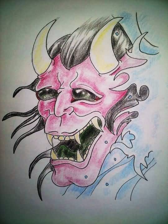 Hannya Tattoo Drawing by Lovexmyxlifex