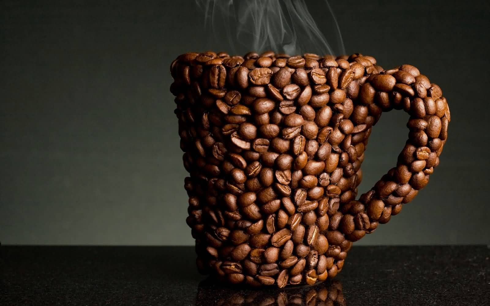 Happy International Coffee Day Coffee Mug Of Coffee Beans Picture