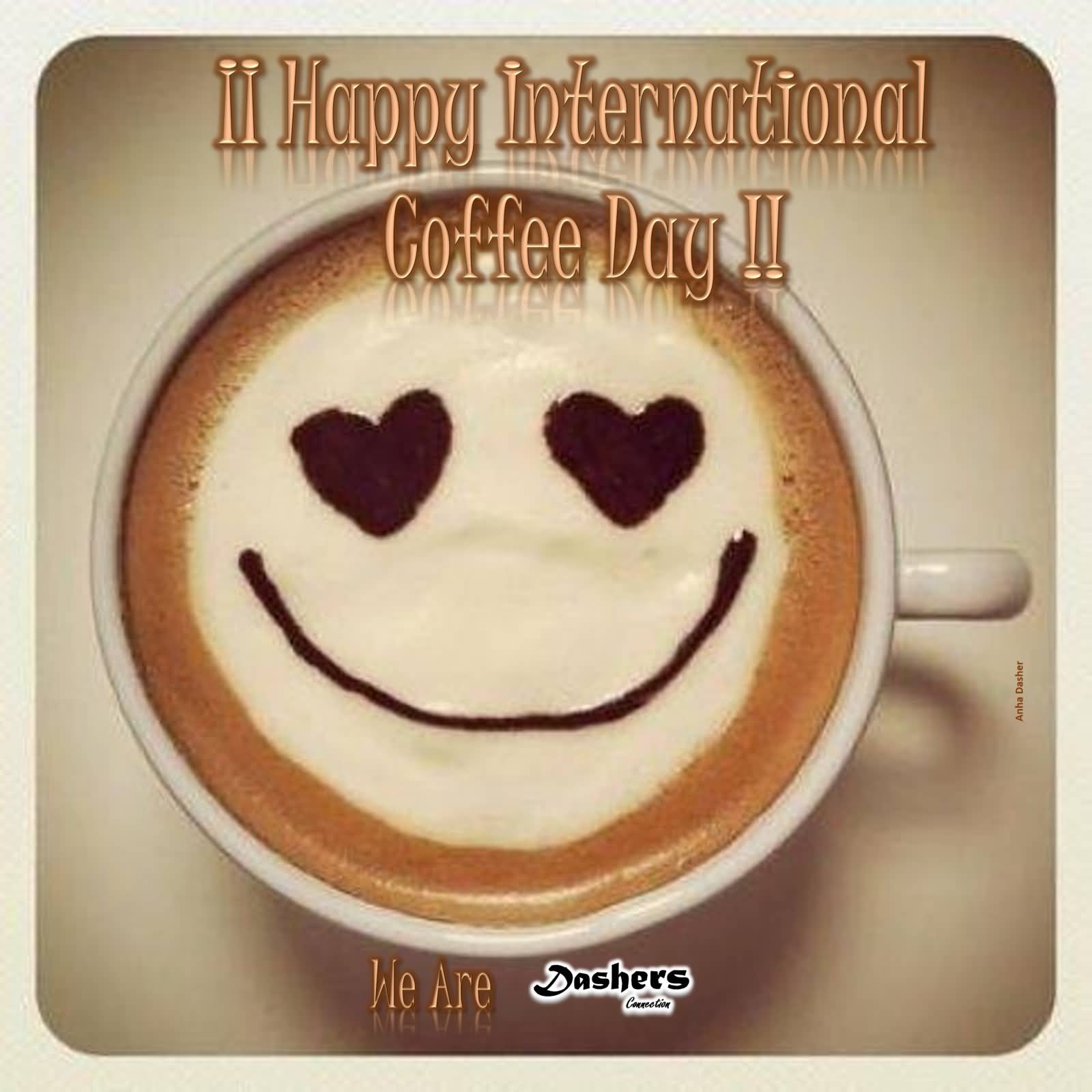 Happy International Coffee Day Smiley Coffee Picture