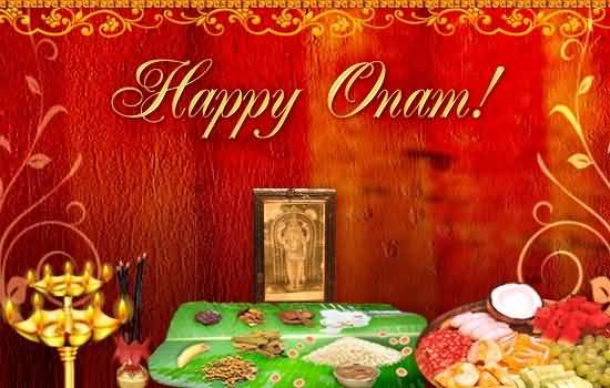 Happy Onam Greeting Card Picture
