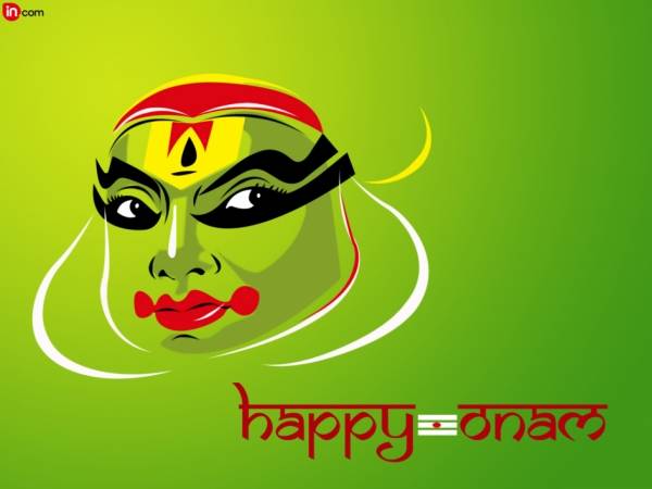 Happy Onam Kathakali Mask Picture