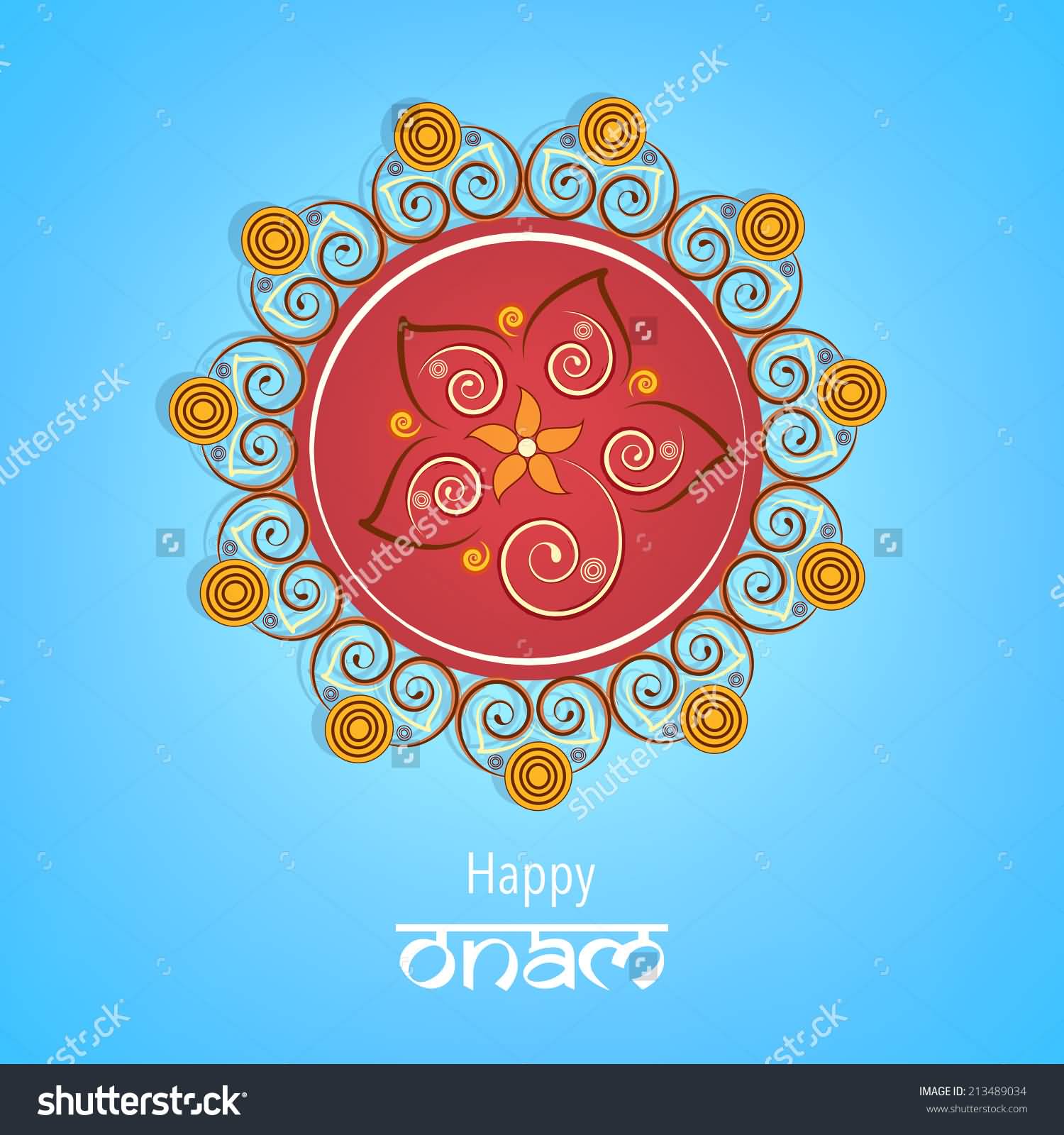 Happy Onam Rangoli Design Clipart