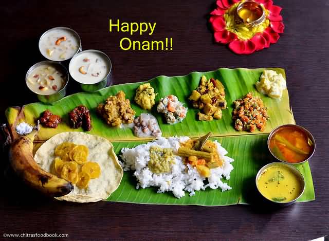 Happy Onam Traditional Food Picture