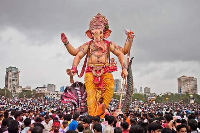 Lord Ganesha Idol For Immersion On Ganesh Chaturthi