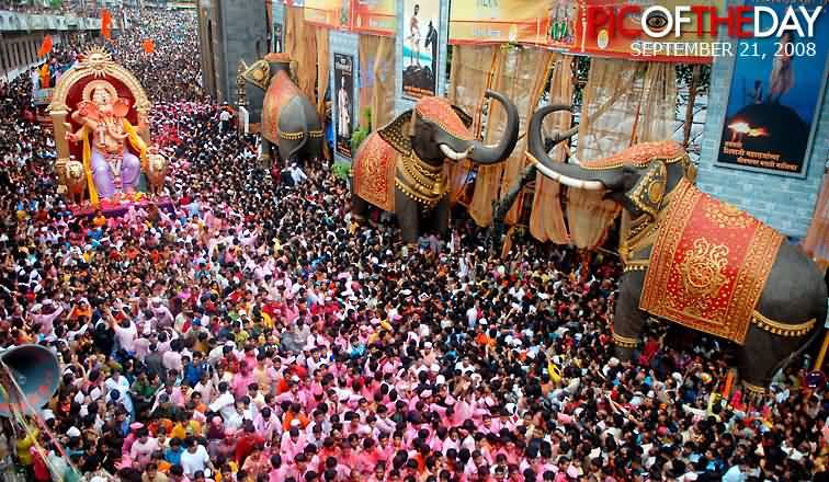 People Celebrate The Ganesh Chaturthi