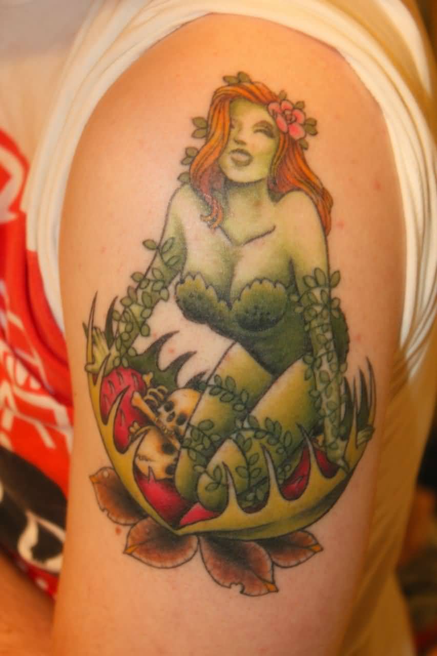 Poison Ivy Tattoo Design For Shoulder