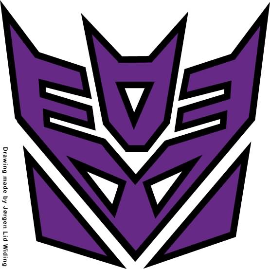 Purple Transformer Symbol Tattoo Design