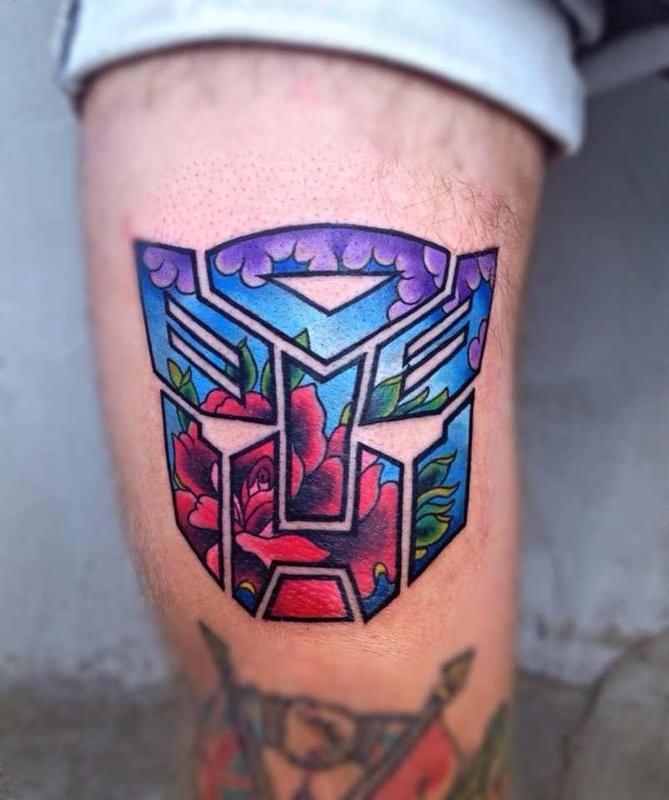Rose In Transformer Symbol Tattoo Design By Denis Kovaltchuk
