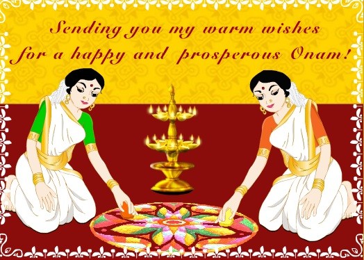 Sending You My Warm Wishes For A Happy And Prosperous Onam