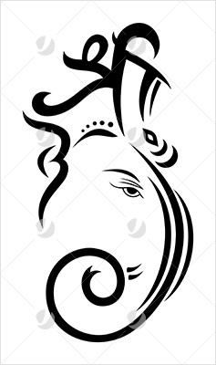 Simple Ganesha Tattoo Design Idea